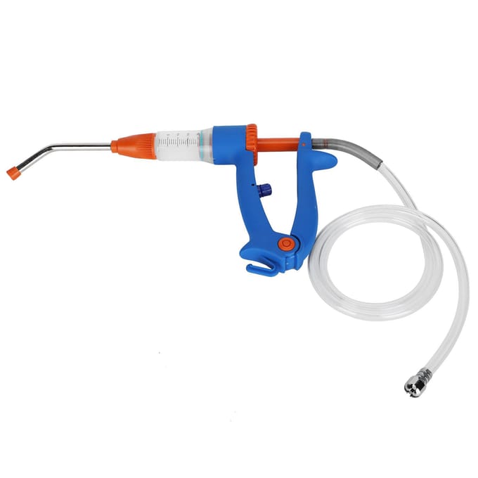 20 ml instelbare continue vaccininjector Automatische voedingsinjectie-instrument voor veterinair gebruik blue