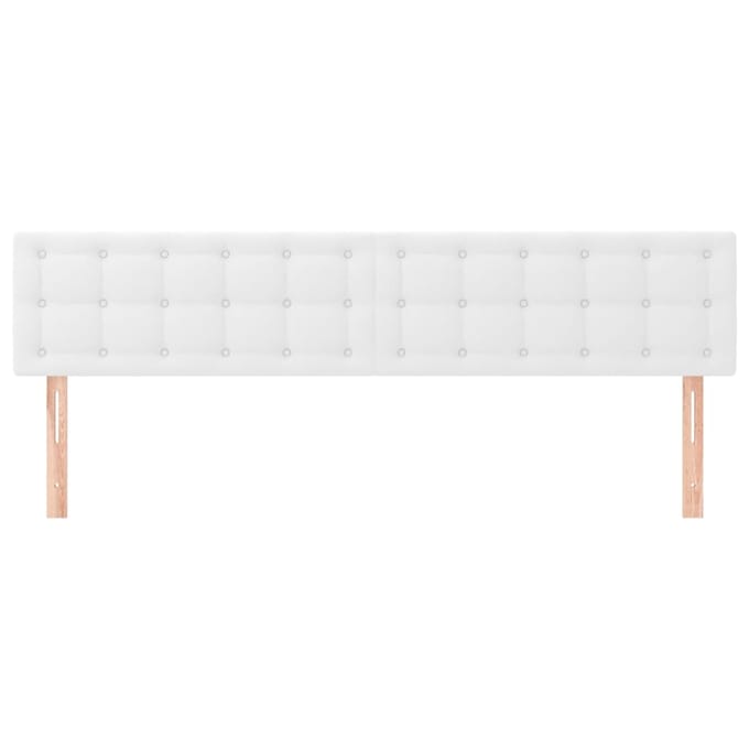 vidaXL - Hoofdborden - 200x5x78/88 - cm - kunstleer - wit
