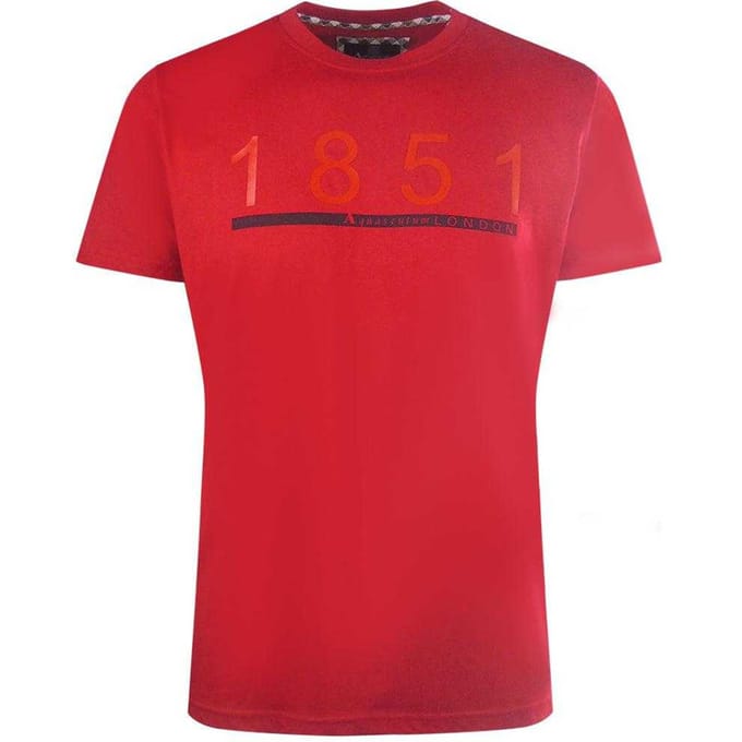 Aquascutum Mannen London 1851 T-Shirt (Rood)