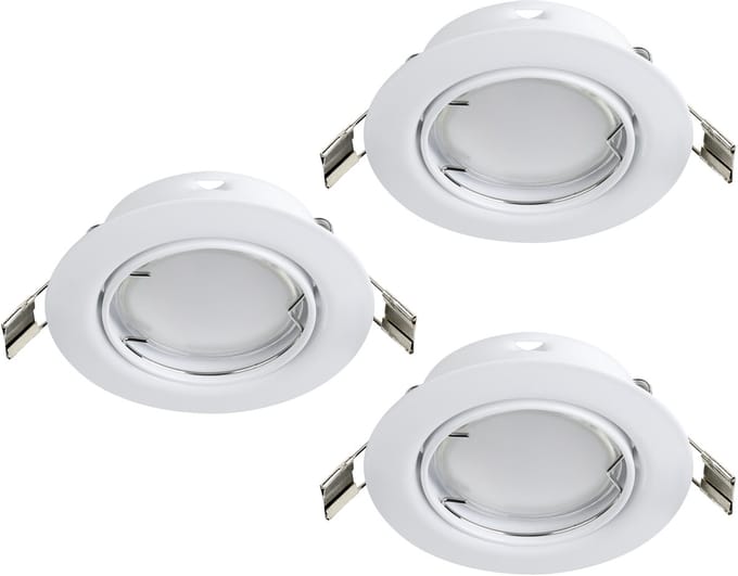 EGLO Peneto - Inbouwspotje - LED - Ø87mm. - Wit - Set 3 Spots - Richtbaar