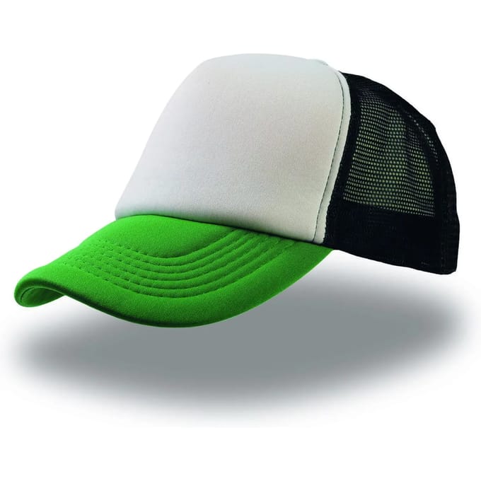 Atlantis Headwear Rapper Cap AT505 - White/Green/Black - One size