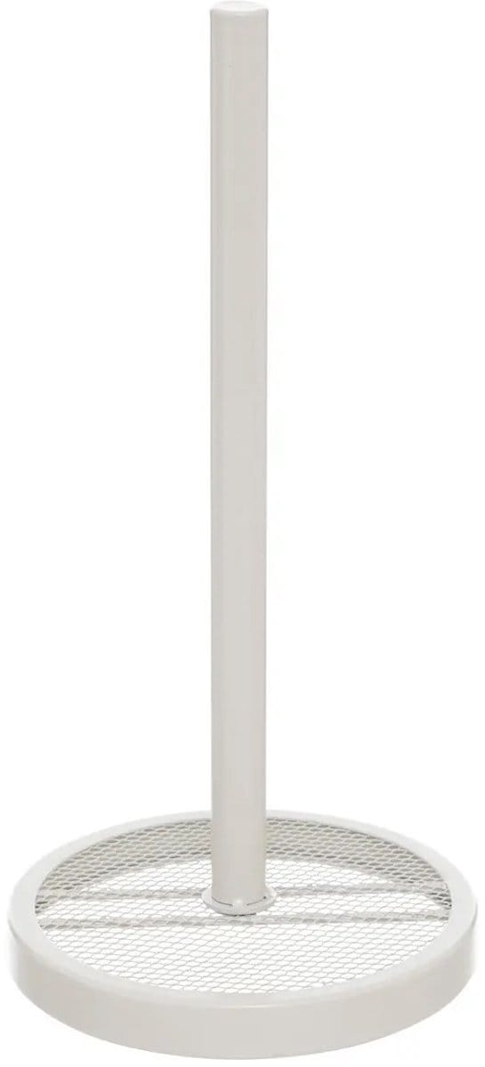 5Five Keukenrolhouder - wit - staand - rvs - D16 x H33 cm - universeel