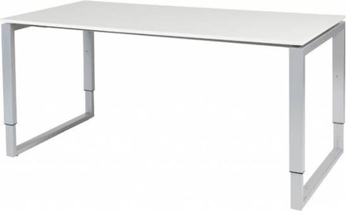 Verstelbaar Bureau - Domino Plus 160x80 wit - alu frame