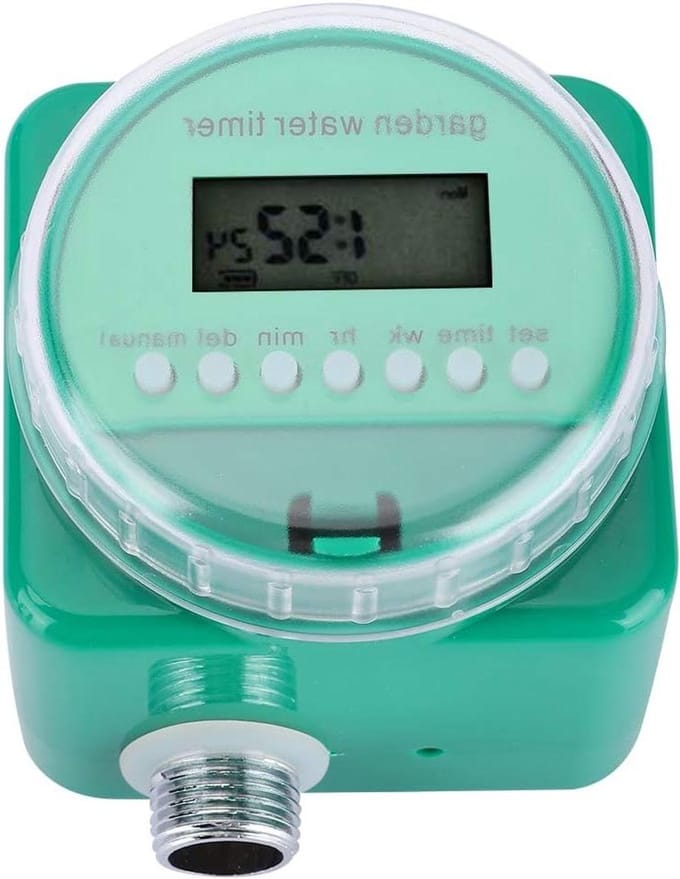 Water Timer - Bewateringscomputer - Automatische Tuinirrigatie - 18 Programmeerbare Groepen - 14x12x9 cm - Grijs