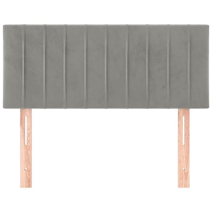 vidaXL - Hoofdbord - 100x5x78/88 - cm - fluweel - lichtgrijs