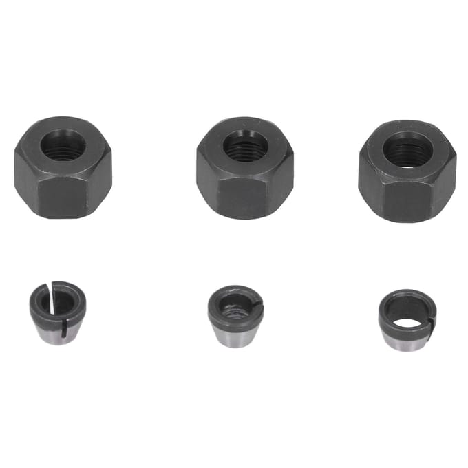 6 Stuks Router Collet Adapter Koolstofstaal 6mm 6.35mm 8mm Set Kit met Moer voor Trimmer