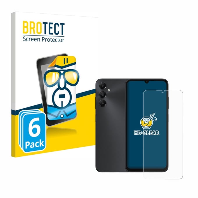 BROTECT - Screenprotector voor Samsung Galaxy A05s - Folie Beschermfolie transparant 6 Stuks