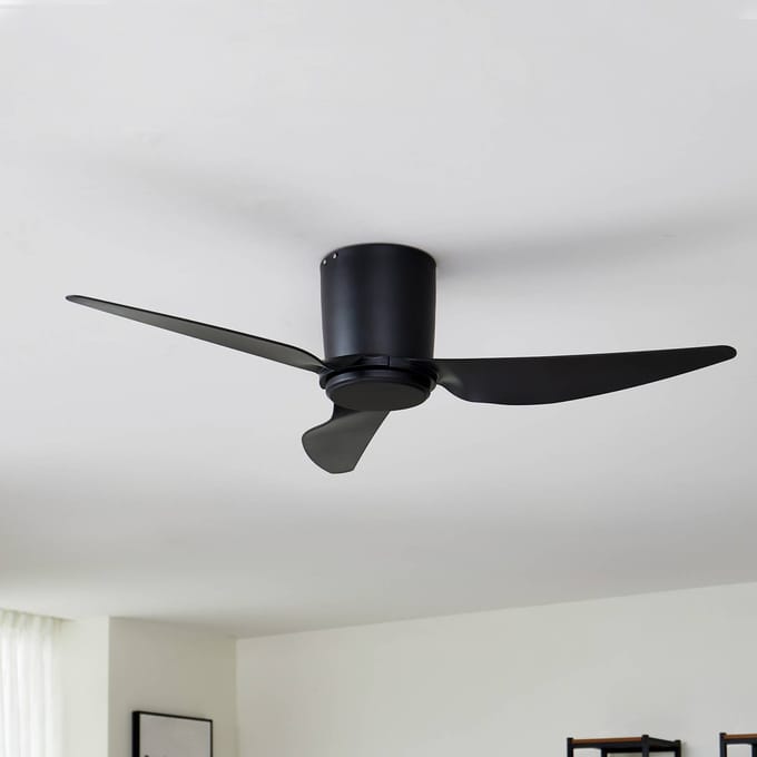 Lindby - Plafondventilatoren zonder verlichting - Metaal, ABS - H: 20.8 cm - zwart