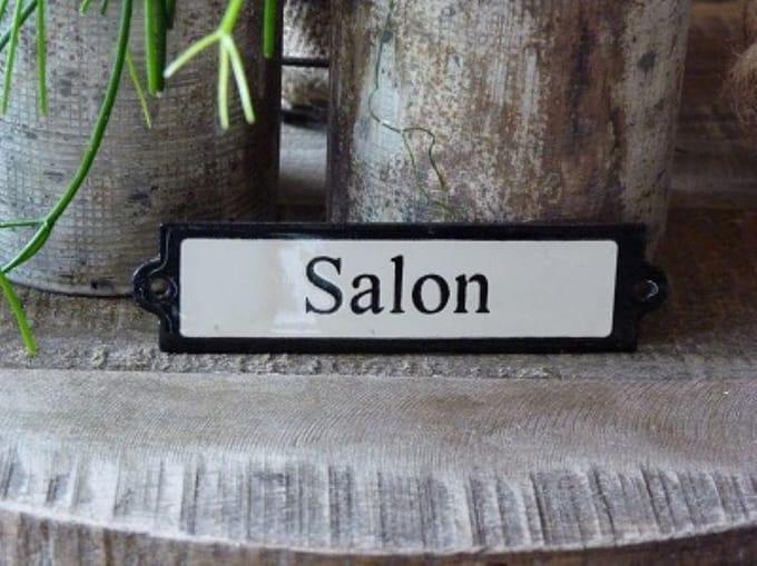 Emaille deurbordje recht 'Salon'