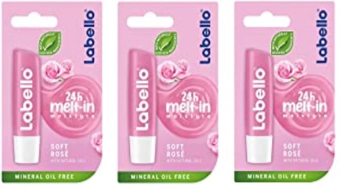 Labello - Soft Rosé Lippenbalsem - 3 Stuks