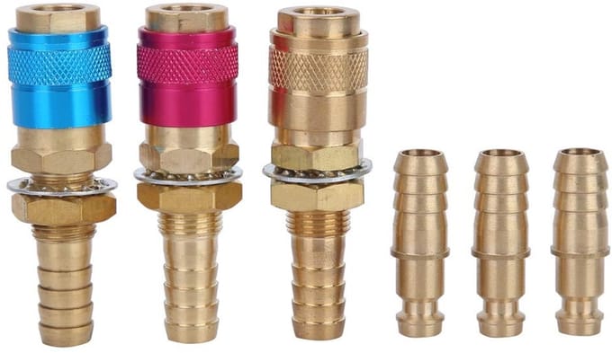 Dailygoods - 3-delige Messing Connectorfitting Snelkoppelingsset M10