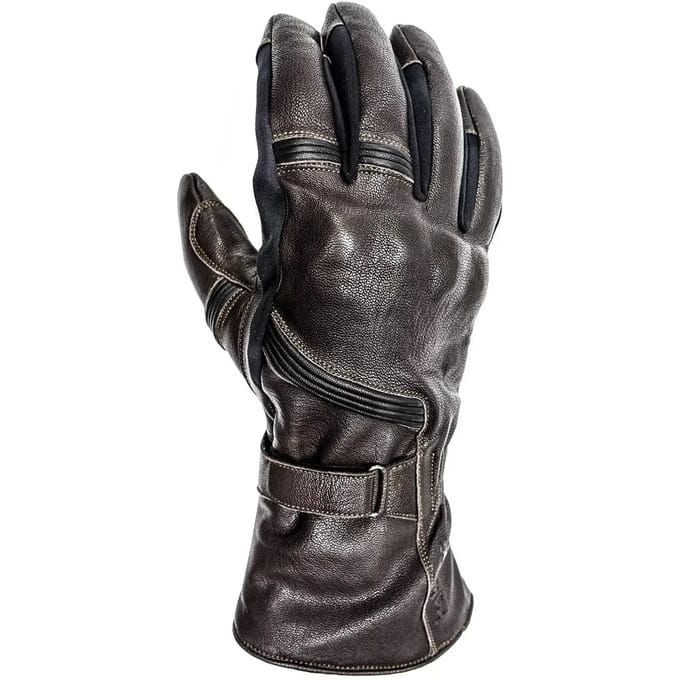 Winter leren motorhandschoenen Helstons titanium