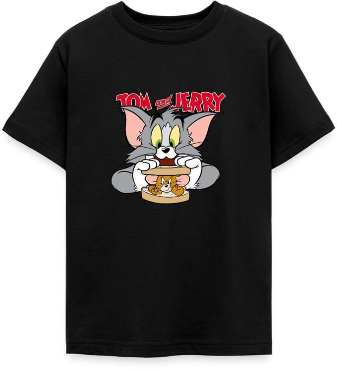 Tom En Jerry Sandwich Muis Broodje T-Shirt Tiener