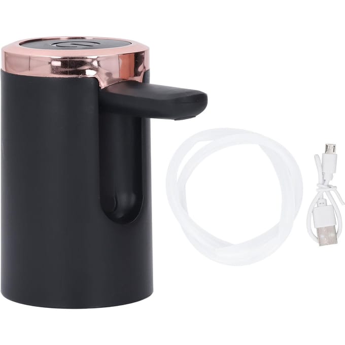 Waterfles Dispenser Opvouwbaar Automatisch Draagbaar Elektrische Drinkwaterpomp voor Huis Camping Black Plating gray
