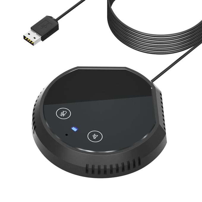 Desktop USB Conference Speakerphone Microfoon 360 graden Omnidirectionele condensator Plug & Play PC USB&Touch button&speaker