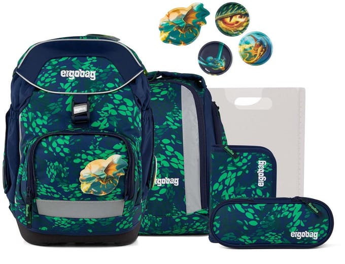 ergobag schooltas Pack Set 6-delig DrachenbezwingBär donkerblauw