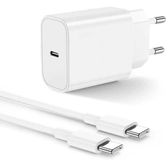Chargeur Rapide - Apple - iPhone 16 - 20W - USB-C - Câble 2m