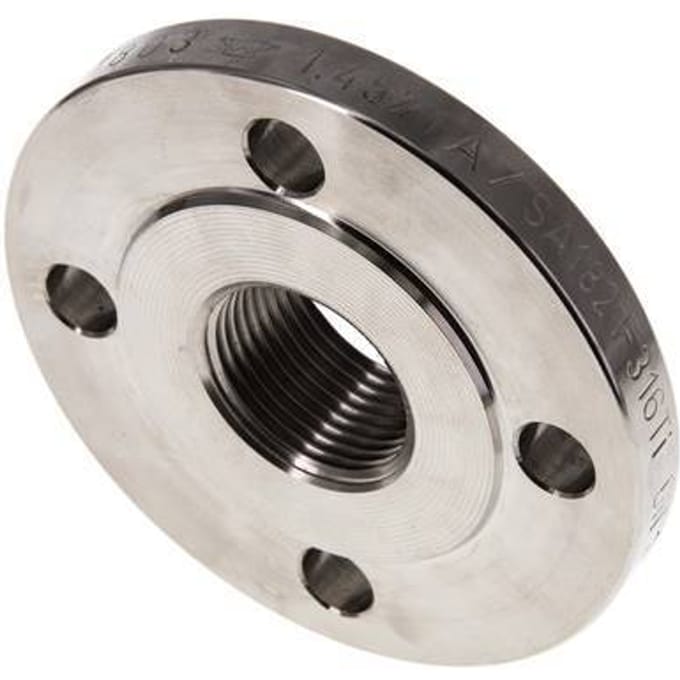 Draadflens DN25-PN6 Rp 1'' RVS 1.4571 DIN 2565 En EN 1092-1 (Type 13)