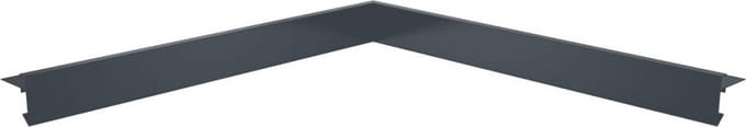 Wovar Daktrim Zwart Aluminium Binnenhoek 4.5 x 4.5 x 40 cm | Per Stuk