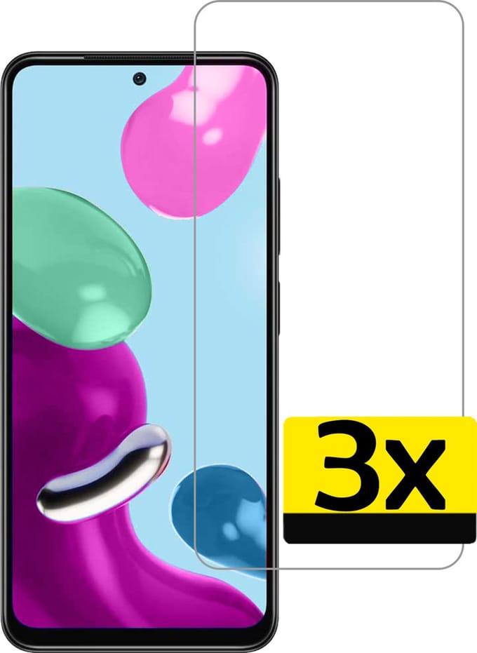 Screenprotector - Geschikt voor Xiaomi Redmi Note 11 Pro - 3 Stuks - Extra Sterk - Beschermglas - Gehard Glas - Tempered Glass - Screen Protector