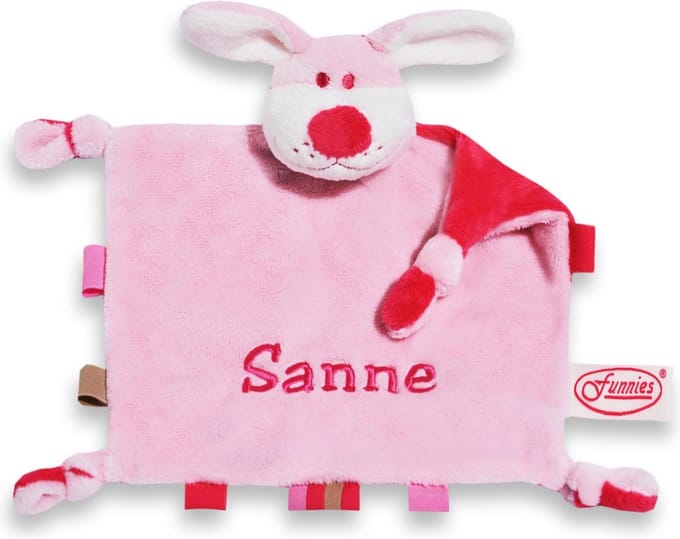 Funnies Knuffeldoekje Hond Junior 20 Cm Polyester Roze