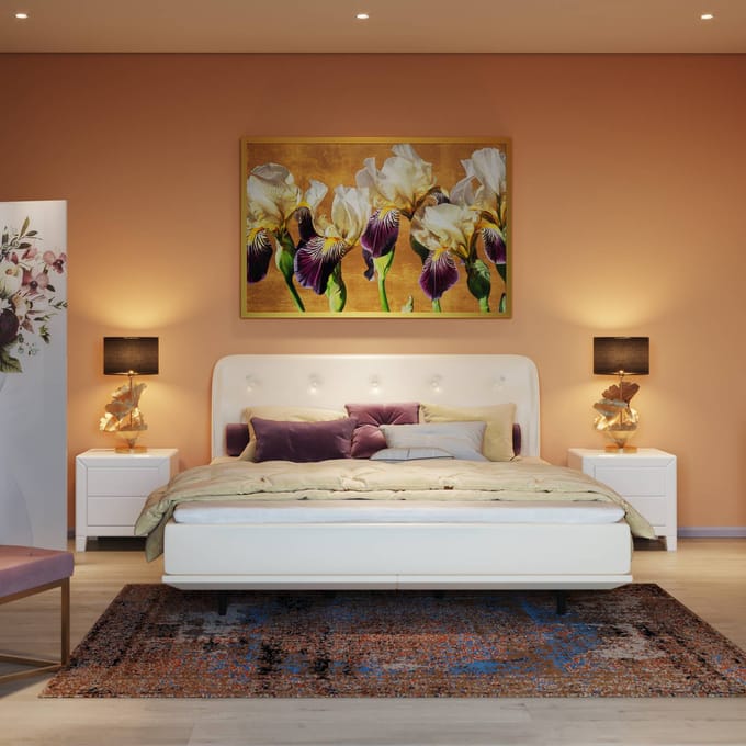 KARE tafellamp Flores, zwart/goud, metaal, 62 cm, E27