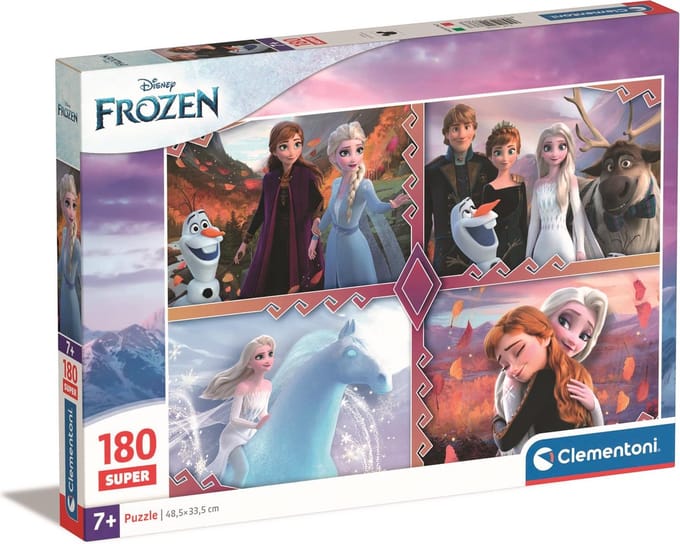 Clementoni - Kinderpuzzel - 180 Stukjes - Frozen - Puzzel Vanaf 7 Jaar