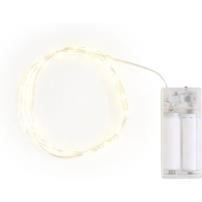 Micro LED snoer lampjes met timer 6/18 uur, 40 LED's