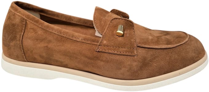 Gianluca Pisati Letizia Camoscio Legno Instappers Bruin Suede dames - Bruin - 41