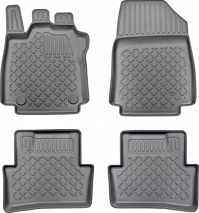 3D Automatten voor Renault Clio 4 (X98) (vanaf 2012-) - 4-delig - TPE-Rubber