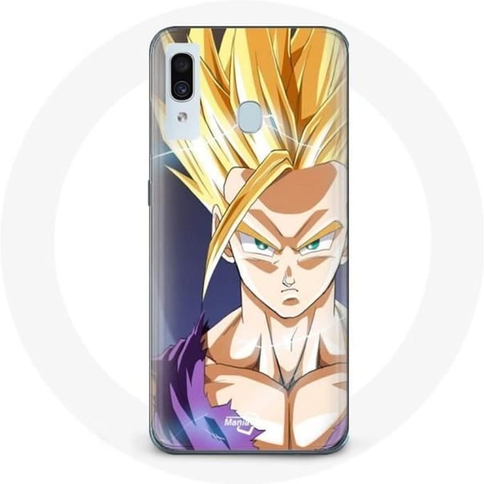 Coque pour Samsung Galaxy A20 Dragon Ball Manga Sangoku Visage énervé