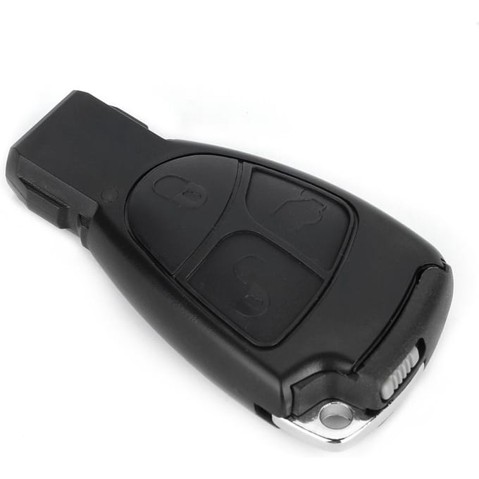 3 Knops Auto Afstandsbediening Sleutel Fob Shell Case Sleutelblad Geschikt voor Mercedes Benz black