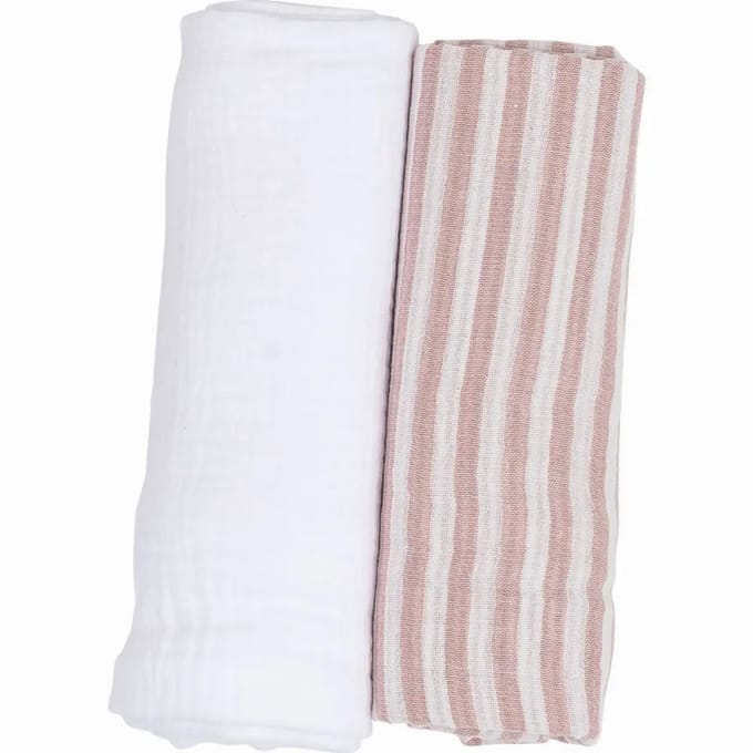 Lange van katoen voor baby FreeON by Bubaba Pink Stripes