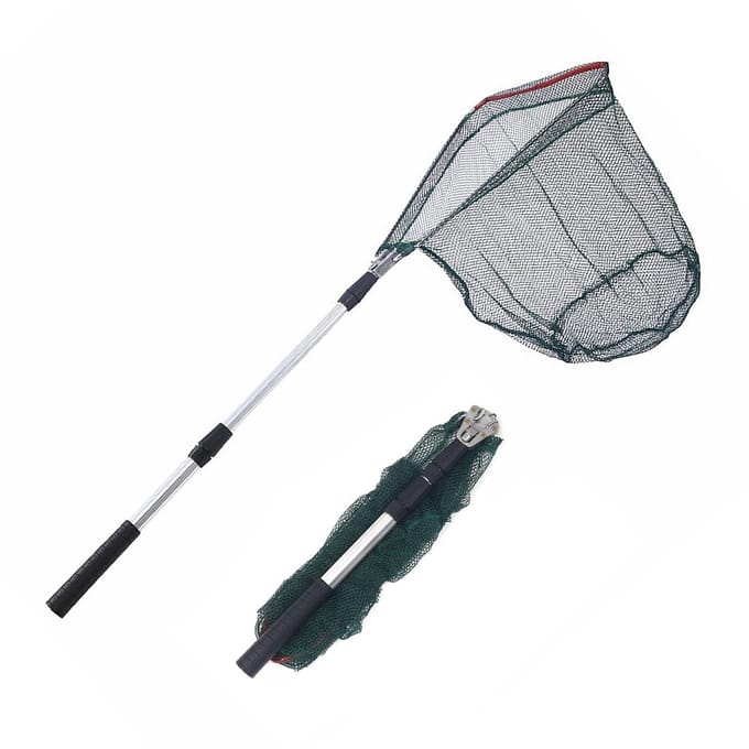 Dailygoods- Schepnet 130 cm - Telescoop - Rubber - Vijver - Visnet - Aluminiumlegering - Opvouwbaar