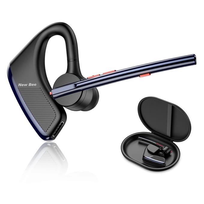 Nieuwe Bee M50 draadloze BT5.2-headset handsfree oordopjes met ruisonderdrukkende microfoon voor op kantoor blauw