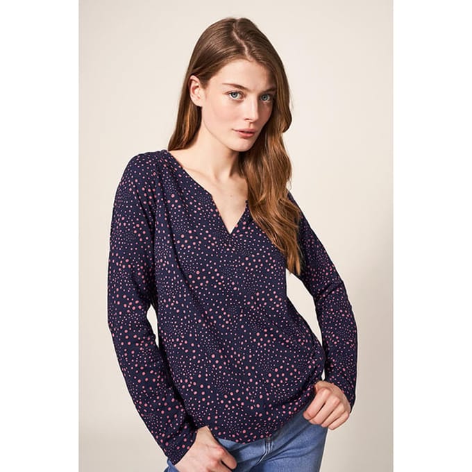 White Stuff Nelly  Tee Navy Taglia: 6 | Maglie a manica lunga Outlet | Donna | Blu