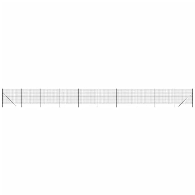 vidaXL - Draadgaashek - 1,4x25 - m - gegalvaniseerd - staal - antracietkleurig