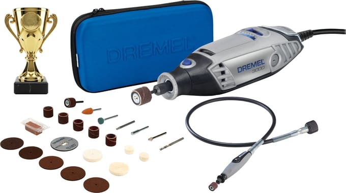 Dremel Multifunctioneel Gereedschap 3000wc - Model 3000 + 25 Accessoires - Flexibele As - Opbergkoffer En Kampioensbeker