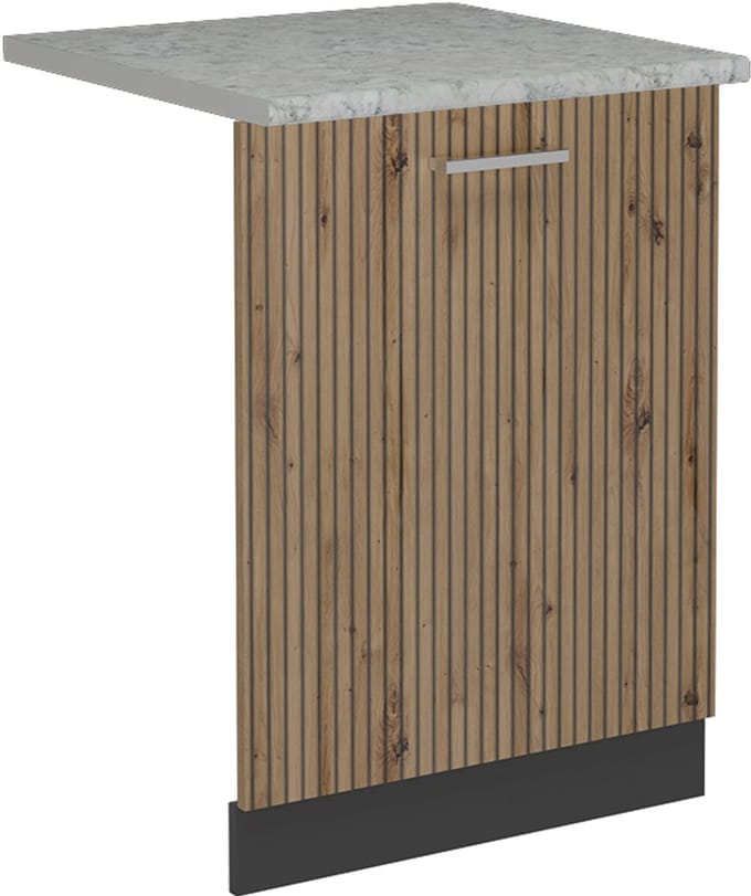 Vicco R-Line Vaatwasserfrontpaneel – 60 cm, WB Marmer Artisanaal eiken