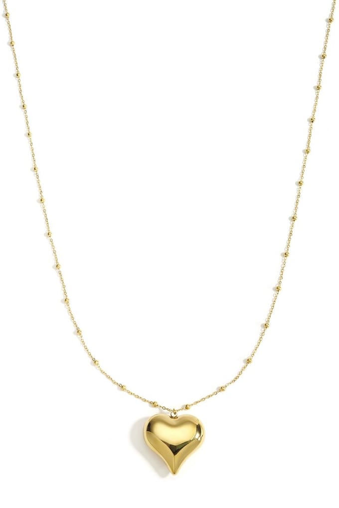 Bijoutheek Collier Lang Balletjes Bol Hart Goud