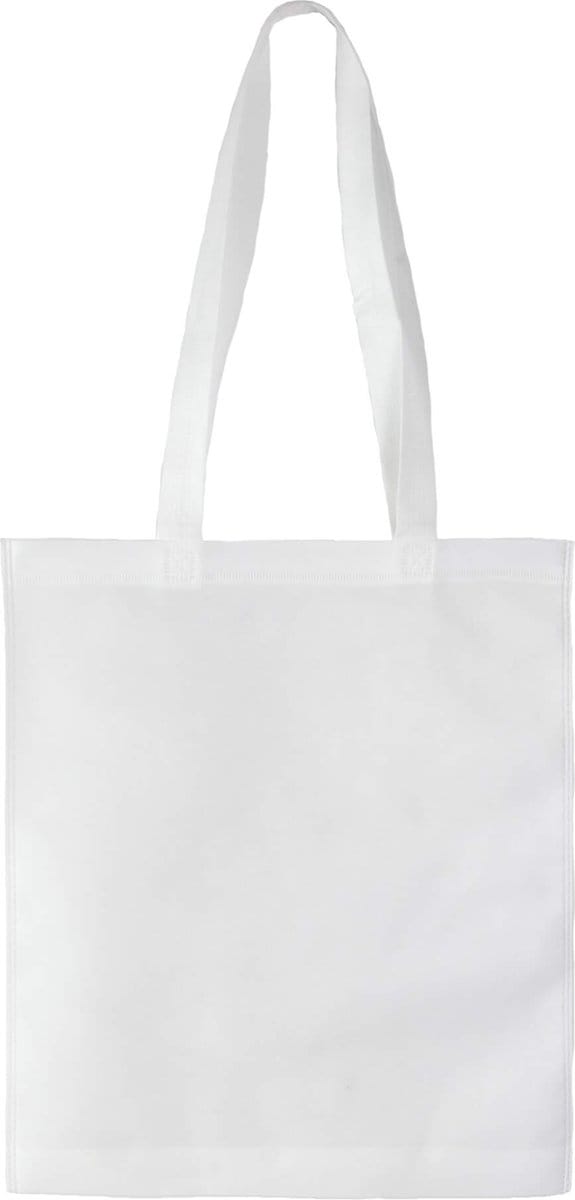 10x non woven tassen Wit