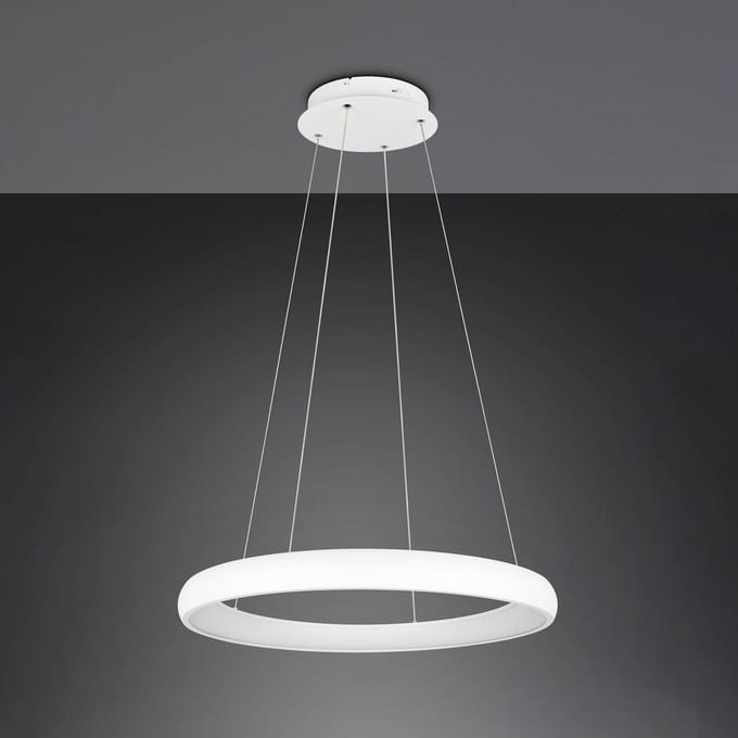 Trio Lighting Hanglamp Cardona, Ø 75 cm, wit, CCT, metaal