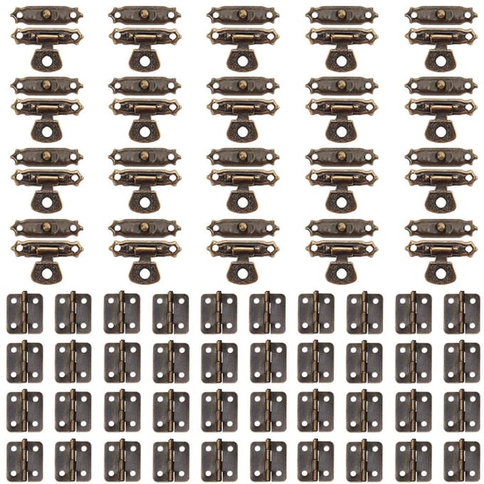 Allecto - Antieke mini scharnieren - Retro sluitingen - 40 sets