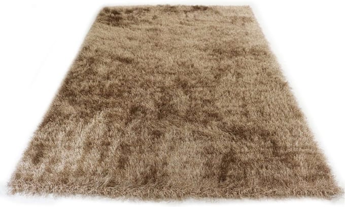Hoogpolig Glanzend Vloerkleed Beige-120 x 170 cm