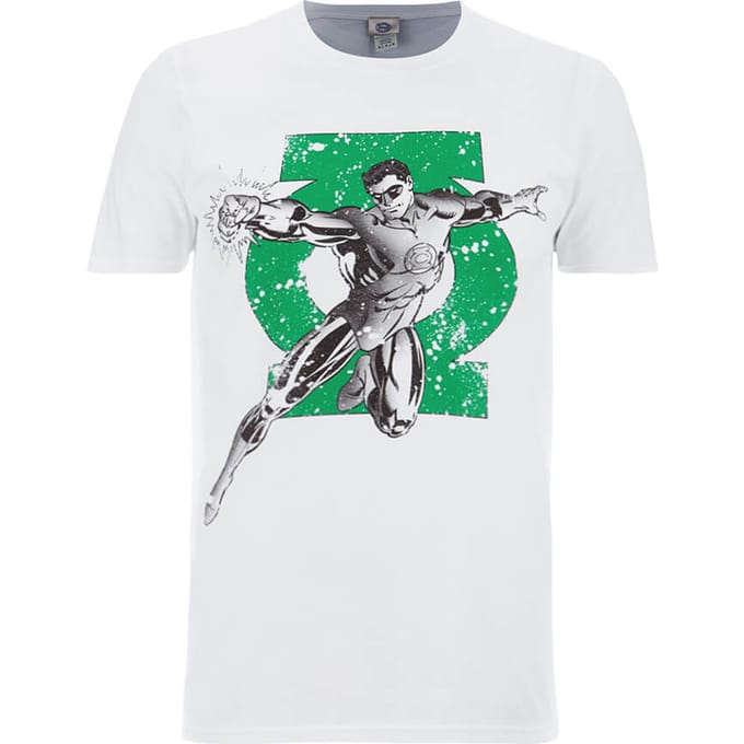 DC Comics Green Lantern Punch Heren T-Shirt - Wit - S
