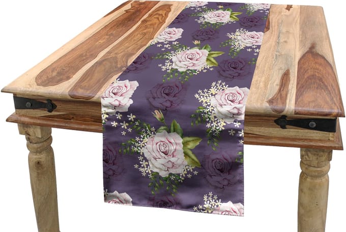 Abakuhaus – tafelrunner – 40x225 cm – roze/aubergine – polyester