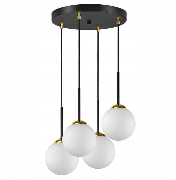 Zwarte Plafondlamp met Glazen Bollen G9 - Astra-EZ4