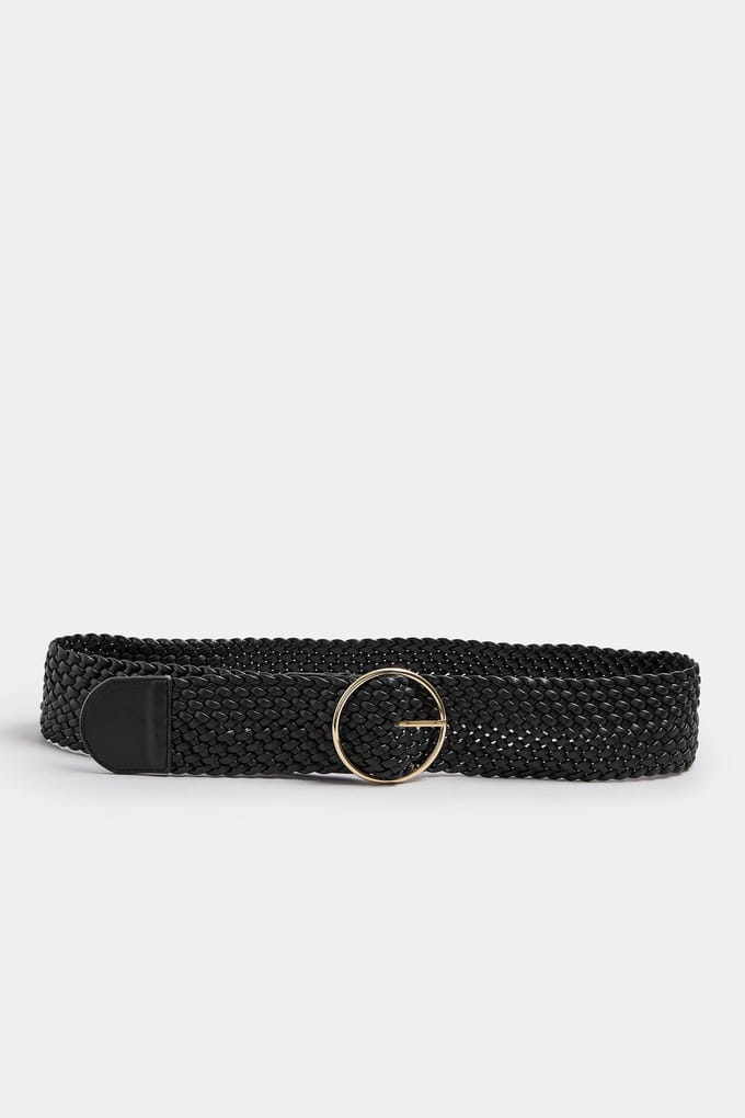 Yours Zwarte Brede Riem Van Imitatieleer Met Latwerksize 58-60