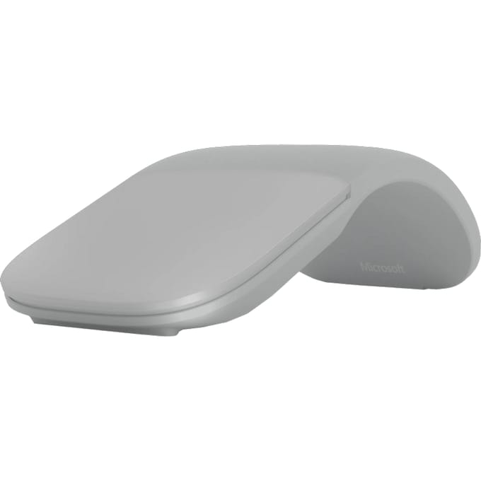 Microsoft Surface Arc Mouse Muis Bluetooth Optisch Platina-grijs 2 Toetsen 1000 dpi Vouwbaar