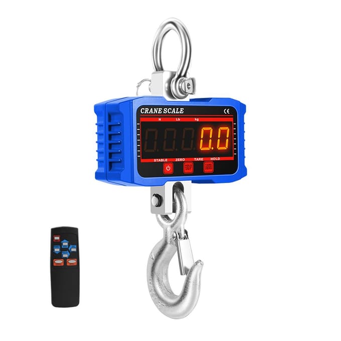 Balance de Balance à affichage LCD numérique, crochet de poids électronique industriel Portable à charge élevée, robuste bleu